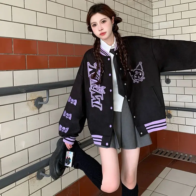 Kuromi Baseball Uniform Sanrio Cartoon Anime Spring and Autumn Y2K Sweet Cool Retro Loose Street Personality Fashion Coat New
Kuromi Baseball Uniform Sanrio Cartoon Anime Spring and Autumn Y2K Sweet Cool Retro Loose Street Personality Fashion Coat New