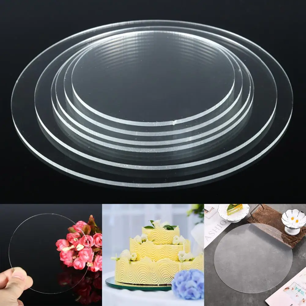 Practical Round Edge Cake Disk Non-stick Transparent Easy Clean Acrylic Cake Base Board Tools Kitchen Accessories
Practical Round Edge Cake Disk Non-stick Transparent Easy Clean Acrylic Cake Base Board Tools Kitchen Accessories
