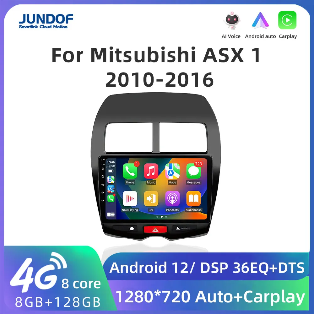 Автомобильный радиоприемник Jundof Android 11 для Mitsubishi ASX 1 2010-2016 мультимедийный плеер