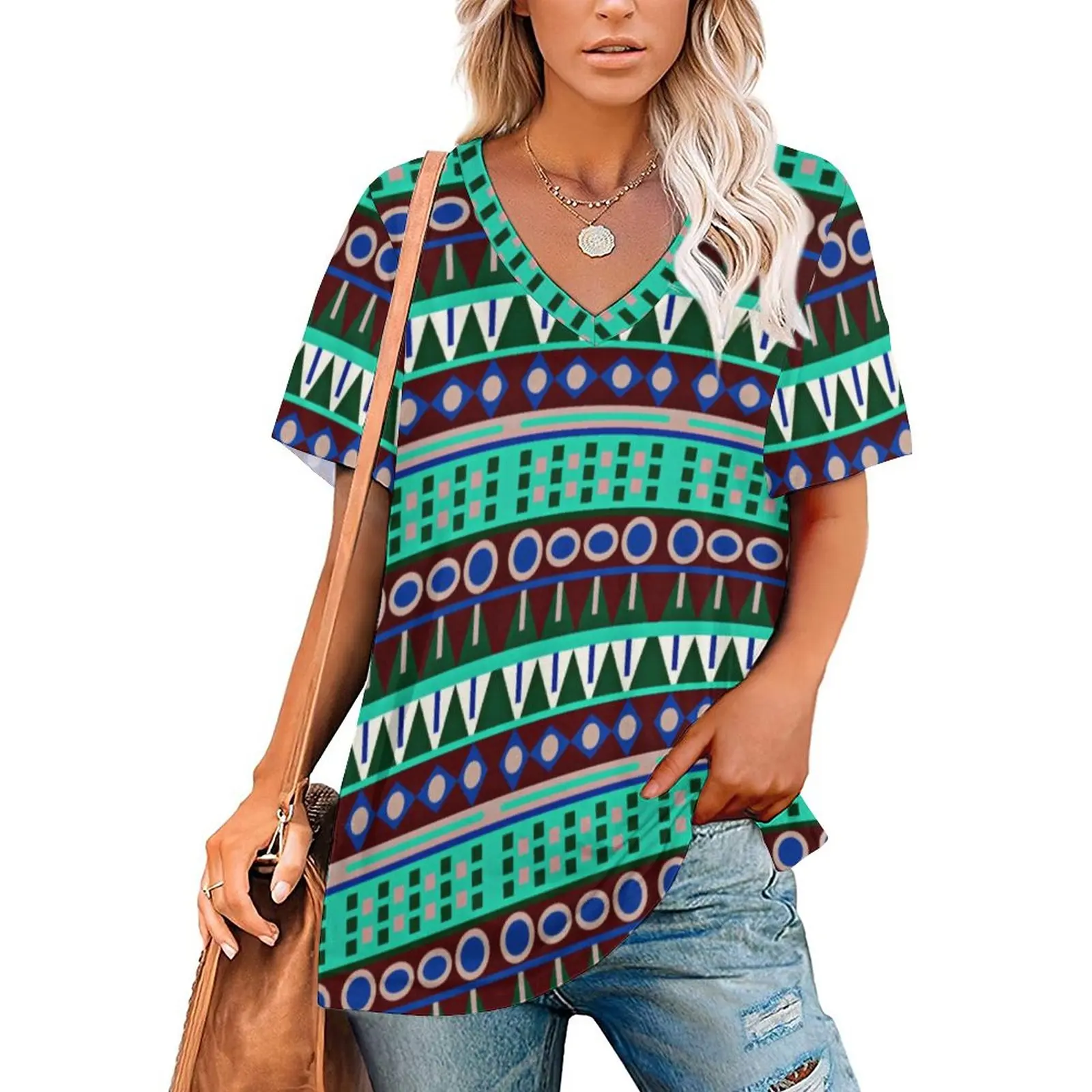 Retro African Tribal T Shirts Vintage Print V Neck Basic Oversized T Shirt Short Sleeve Vintage Tee Shirt Beach Pattern Clothing
Retro African Tribal T Shirts Vintage Print V Neck Basic Oversized T Shirt Short Sleeve Vintage Tee Shirt Beach Pattern Clothing