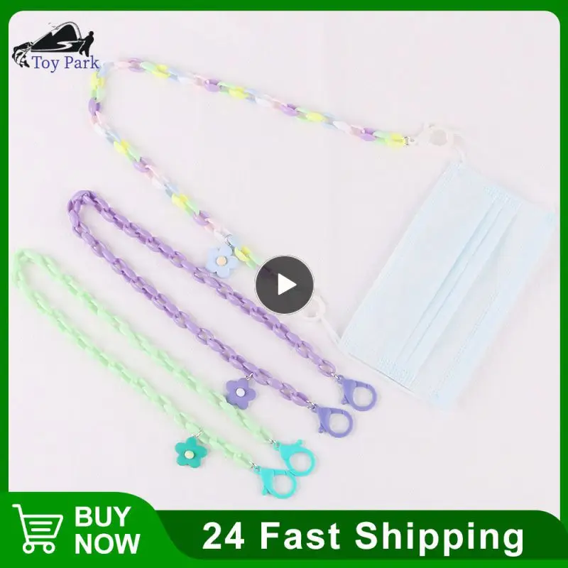 New Creative Resin Flower Mask Chain Glasses Chain Mask with Bear Children Cord Lanyard Student Masks Holder Rope Strap Necklace
New Creative Resin Flower Mask Chain Glasses Chain Mask with Bear Children Cord Lanyard Student Masks Holder Rope Strap Necklace