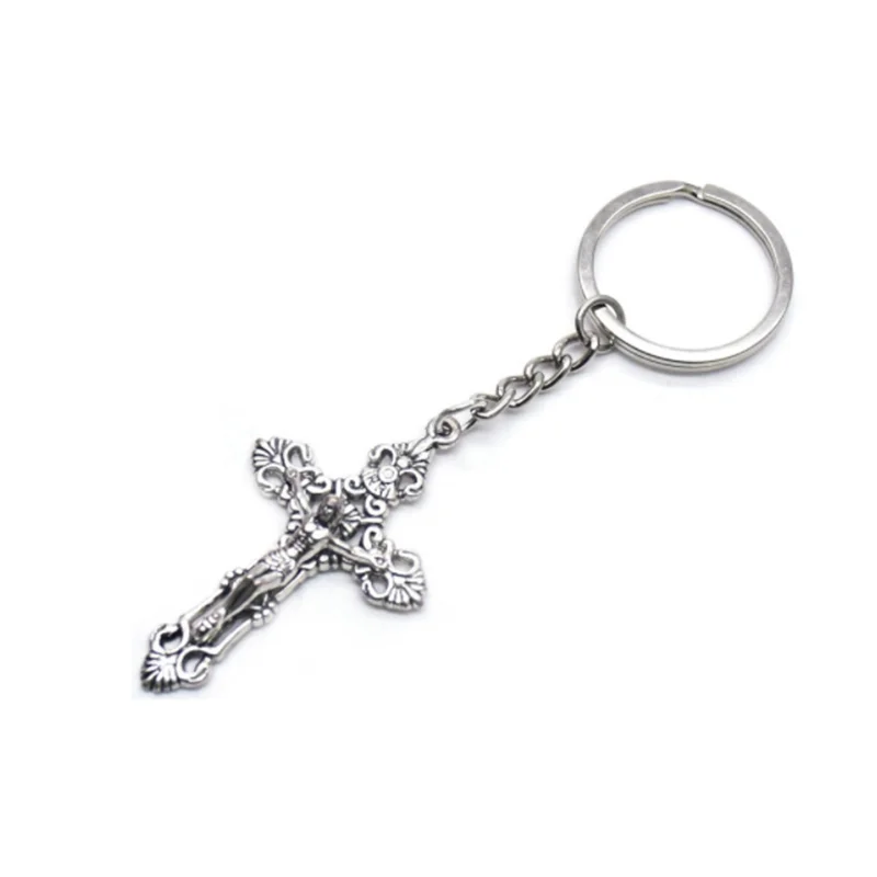 50Pcs/Lot 3.3*11cm Retro Silver Simple Style Cross Keychain Pendant Christian Jewelry Travel Souvenirs Gifts Giveaways For Guest
50Pcs/Lot 3.3*11cm Retro Silver Simple Style Cross Keychain Pendant Christian Jewelry Travel Souvenirs Gifts Giveaways For Guest