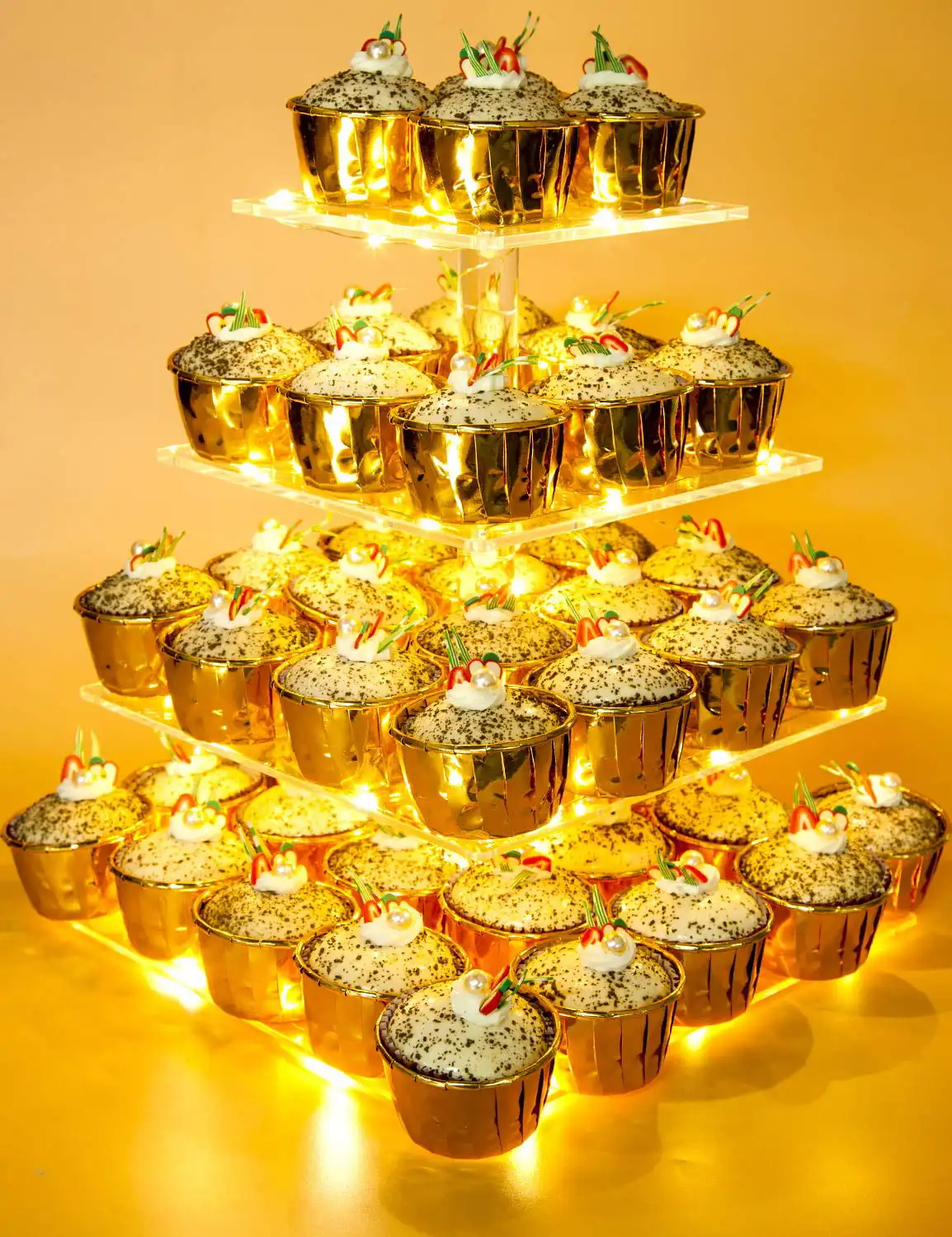 Pastry Stand 4 Tier Acrylic Cupcake Display Stand With Led String Lights Dessert Tree
Pastry Stand 4 Tier Acrylic Cupcake Display Stand With Led String Lights Dessert Tree