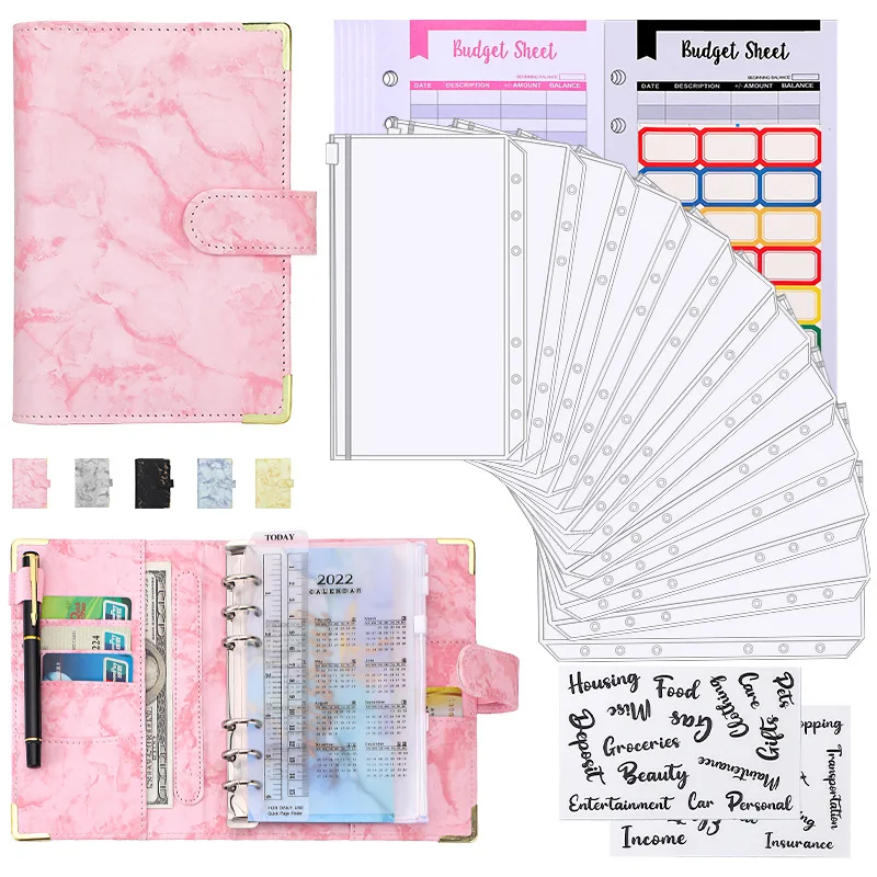 A6Marble Money Budget Planner Binder With 12pcs Zipper Envelopes Cash Envelopes For Budgeting Money Organizer Cash Budget Binder
A6Marble Money Budget Planner Binder With 12pcs Zipper Envelopes Cash Envelopes For Budgeting Money Organizer Cash Budget Binder