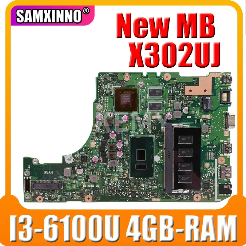 X302UJ X302UV Laptop motherboard For Asus X302UJ X302U X302UV X302UA/UJ mainboard I3-6100/6006U GT920M/GT940M 4GB-RAM
X302UJ X302UV Laptop motherboard For Asus X302UJ X302U X302UV X302UA/UJ mainboard I3-6100/6006U GT920M/GT940M 4GB-RAM