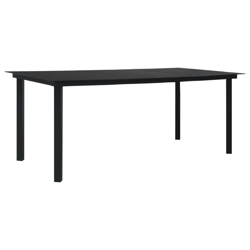 Patio Outdoor Dining Table Deck Outside Porch Furniture Balcony Home Decor Black 74.8"x35.4"x29.1" Steel and Glass
Patio Outdoor Dining Table Deck Outside Porch Furniture Balcony Home Decor Black 74.8"x35.4"x29.1" Steel and Glass