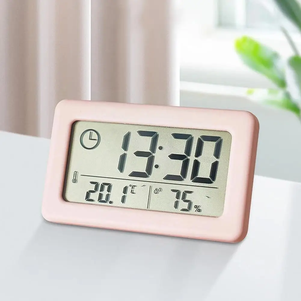 

Digital Clock Thermometer Hygrometer Meter LED Indoor Electronic Humidity Monitor Clock Desktop Table Clocks For Home