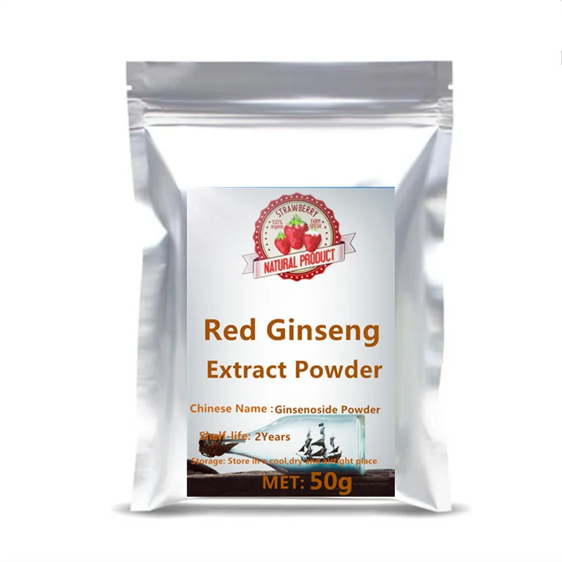 

High Quality Red Ginseng korea powder Root Extract Ginsenoside 80% Herb Serum skin care cream Anti-aging free shipping