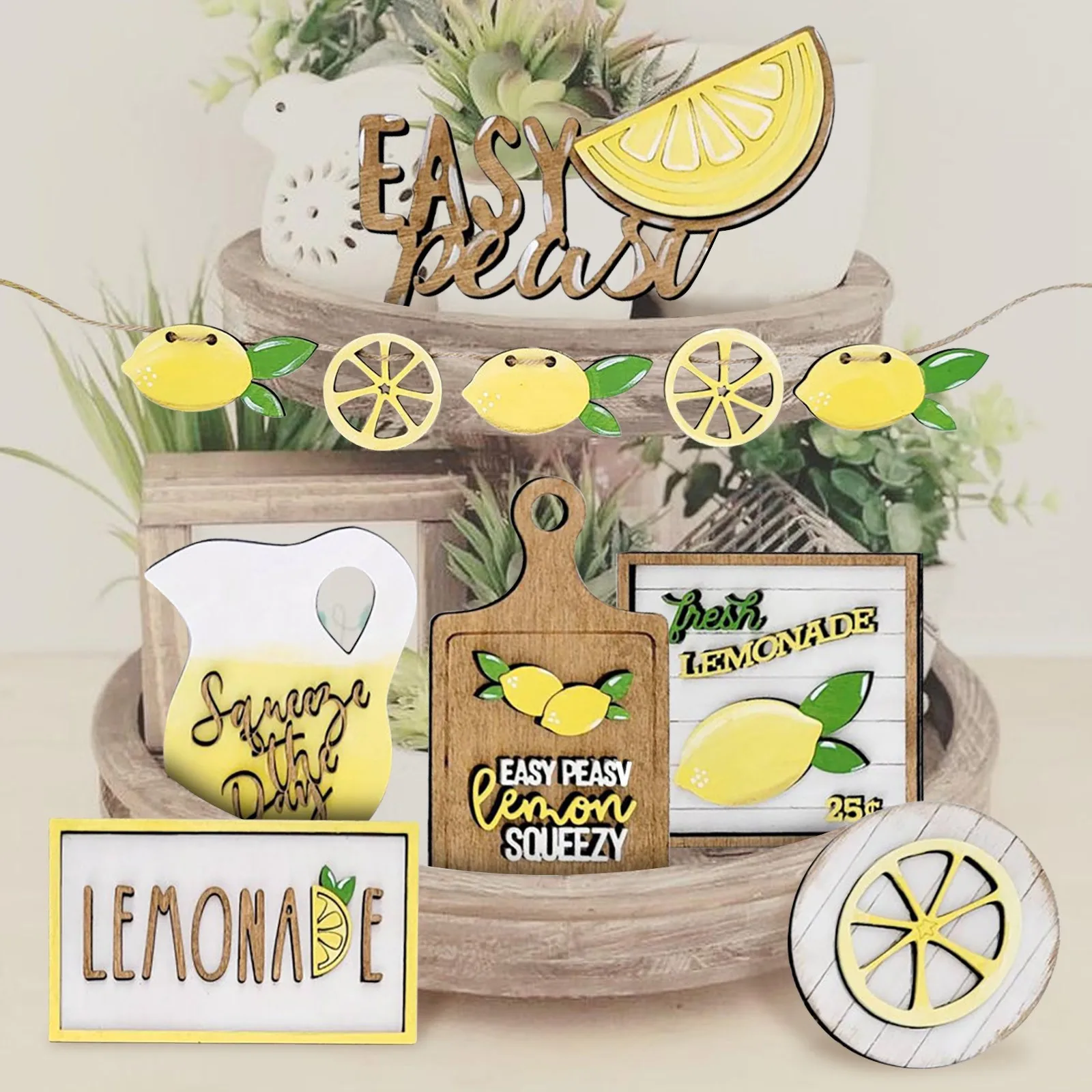 Lemon Style Tiered Tray Mini Rustic Farm Home Decor Wooden Signs Summer Graduation Ceremony
Lemon Style Tiered Tray Mini Rustic Farm Home Decor Wooden Signs Summer Graduation Ceremony
