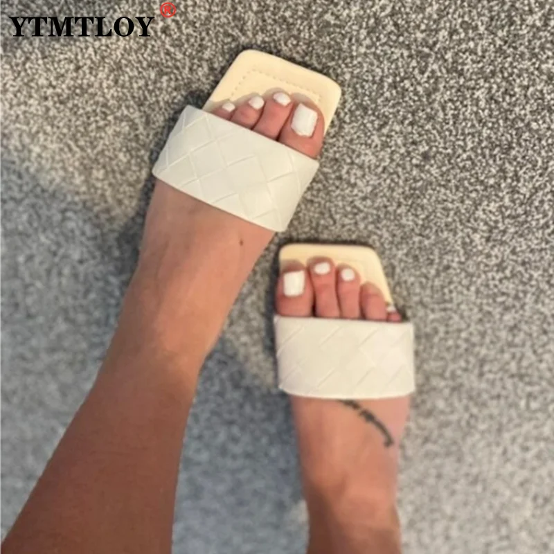 Women Weave Square Toe Slippers Female Casual Solid Flat Ladies Summer Beach Slides Women's Comfortable Shoes Plus Size 3
Women Weave Square Toe Slippers Female Casual Solid Flat Ladies Summer Beach Slides Women's Comfortable Shoes Plus Size 3