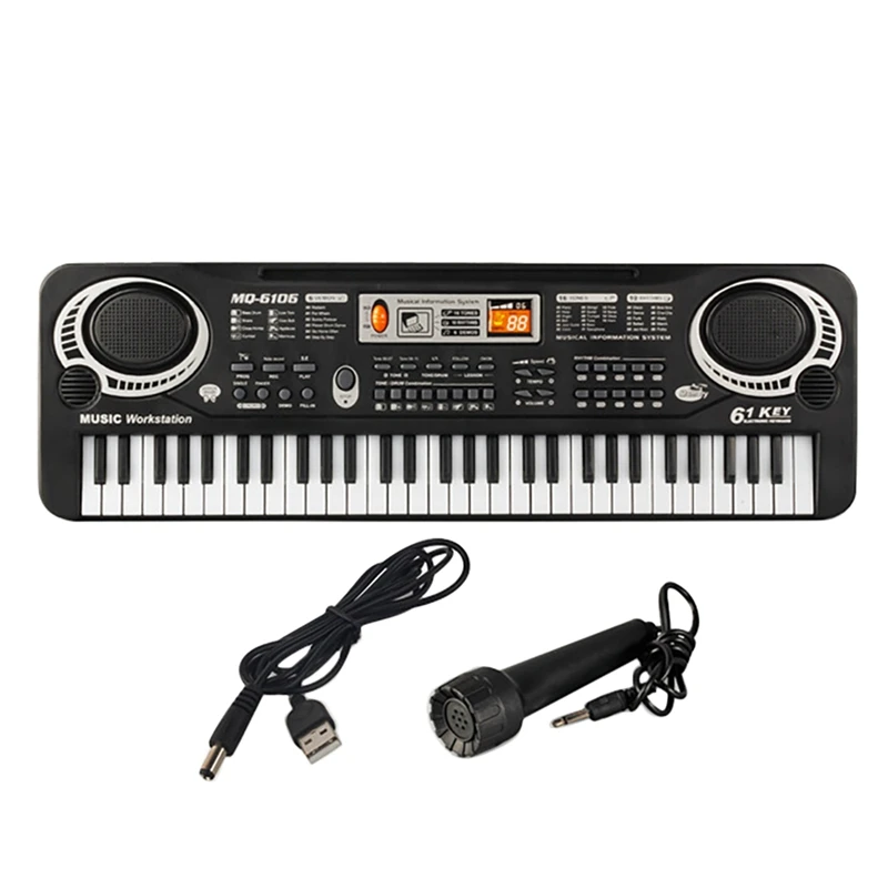 Kids Music Piano Keyboard 61 Keys Piano Keyboard Toys With Microphone Piano Toy Gift For Beginners Boys Girls Ages 3-12
Kids Music Piano Keyboard 61 Keys Piano Keyboard Toys With Microphone Piano Toy Gift For Beginners Boys Girls Ages 3-12