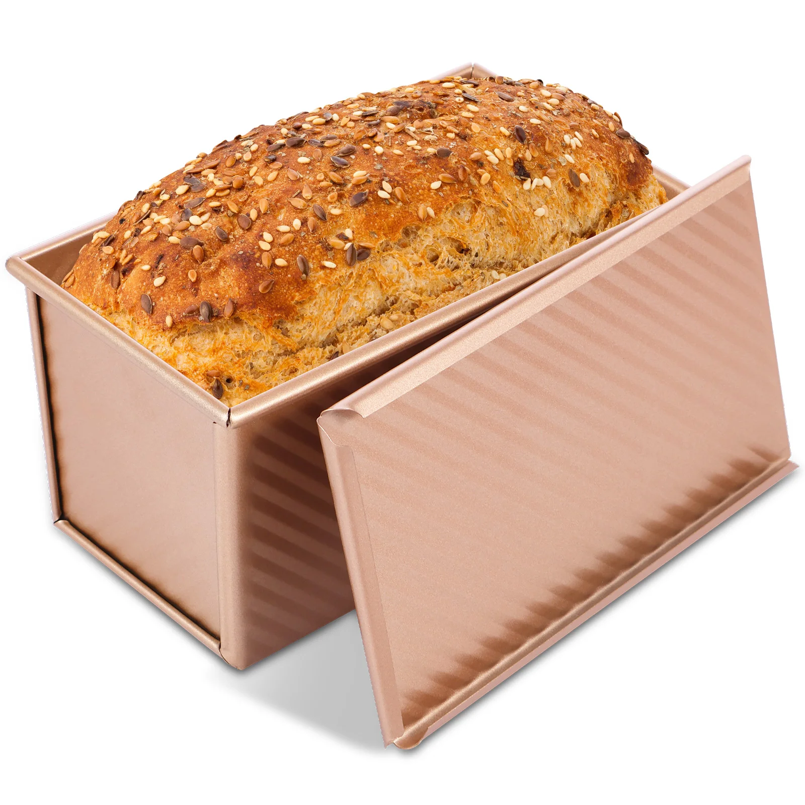 Loaf Pan with Lid Toast Mold with Slide Lid Non-Stick Bread Toast Mold Rectangle Flat Toast Box Carbon Steel Loaf Baking Mold
Loaf Pan with Lid Toast Mold with Slide Lid Non-Stick Bread Toast Mold Rectangle Flat Toast Box Carbon Steel Loaf Baking Mold