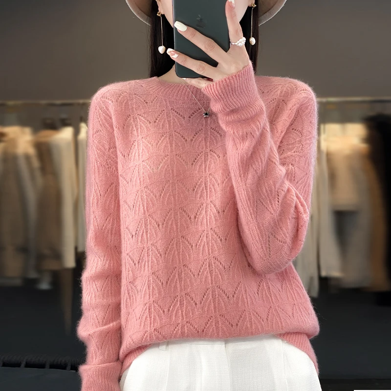 Autumn Woman's Sweater Fashion Hollow Jumper Cashmere Sweater Female Pullover Long Sleeve O-Neck Wool Knitted Tops Soft Clothes
Autumn Woman's Sweater Fashion Hollow Jumper Cashmere Sweater Female Pullover Long Sleeve O-Neck Wool Knitted Tops Soft Clothes