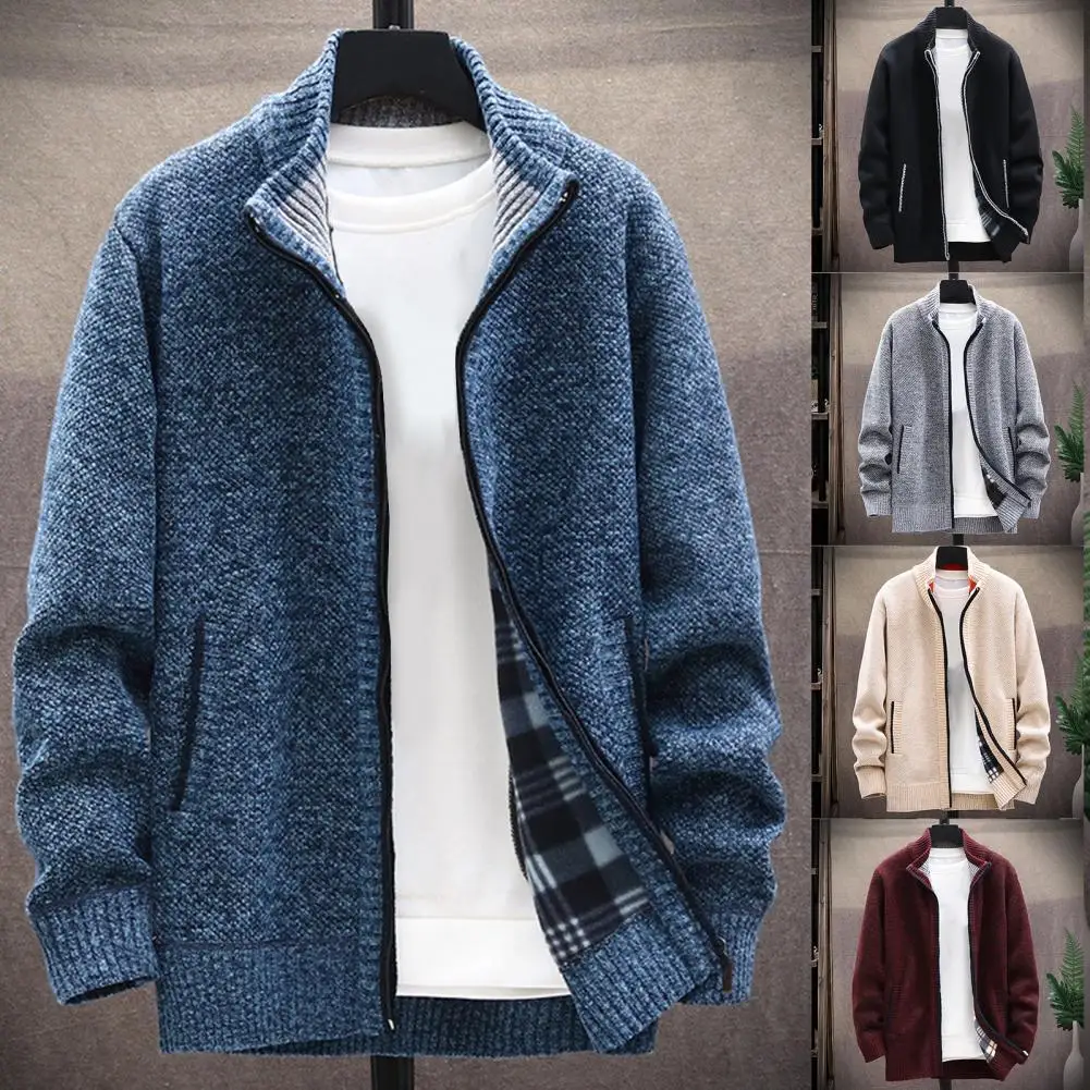 Winter/Autumn Men's Jacket Thickened Stand Collar Long Sleeve Solid Color Autumn Winter Male Jacket for Daily Wear
Winter/Autumn Men's Jacket Thickened Stand Collar Long Sleeve Solid Color Autumn Winter Male Jacket for Daily Wear