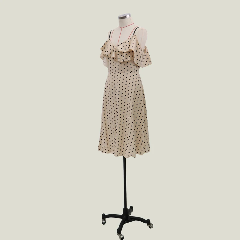 Party Dresses Elegant Ladies Sling Polka Dot Lotus Leaf Dress Casual Mid-length Skirt Vestidos De Fiesta Women's Evening Dress
Party Dresses Elegant Ladies Sling Polka Dot Lotus Leaf Dress Casual Mid-length Skirt Vestidos De Fiesta Women's Evening Dress