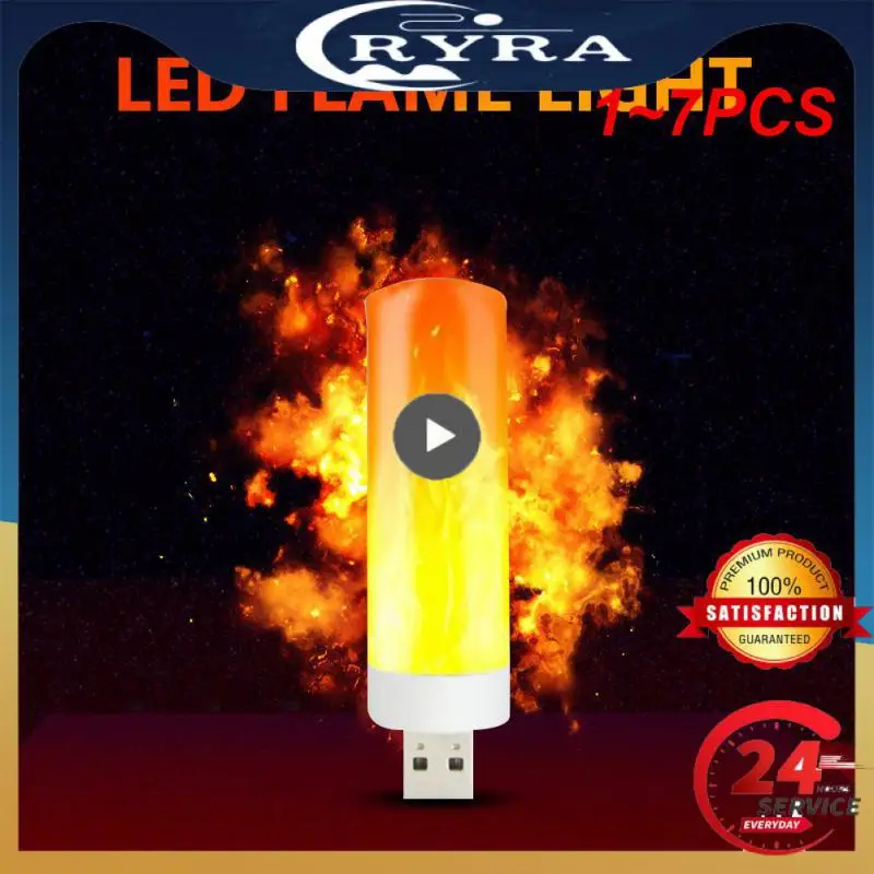 1~7PCS Atmosphere Lights LED Flame Flashing Candle Lights Book Lamp for Power Bank Camping Lighting Cigarette Lighter Effect
1~7PCS Atmosphere Lights LED Flame Flashing Candle Lights Book Lamp for Power Bank Camping Lighting Cigarette Lighter Effect