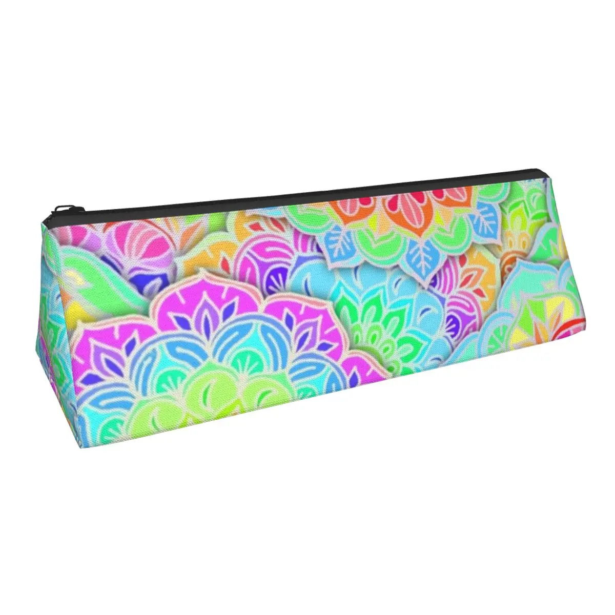 Colorful Mandala Triangle Pencil Case Psychedelic Print Cool Pencil Box Elementary School Teenager Zipper Pen Bag
Colorful Mandala Triangle Pencil Case Psychedelic Print Cool Pencil Box Elementary School Teenager Zipper Pen Bag