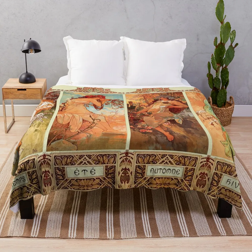 Alphonse Mucha Four Seasons Art Nouveau Throw Blanket Blankets For Baby Vintage Blanket Throw Blanket
Alphonse Mucha Four Seasons Art Nouveau Throw Blanket Blankets For Baby Vintage Blanket Throw Blanket