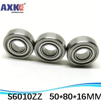 

Deep Groove Ball Bearings High Quality ABEC-1 Z2V1 SUS440C Steel 2pcs / Lot S6010ZZ 50*80*16 Mm * Inch Bearing AXK Ra 0.8 Carton