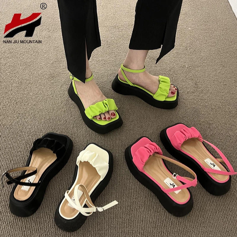 2022 летние сандалии на плоской подошве; Женская обувь на платформе; Простые римские сандалии с квадратным носком; Однотонные Босоножки с отк...
2022 летние сандалии на плоской подошве; Женская обувь на платформе; Простые римские сандалии с квадратным носком; Однотонные Босоножки с отк...