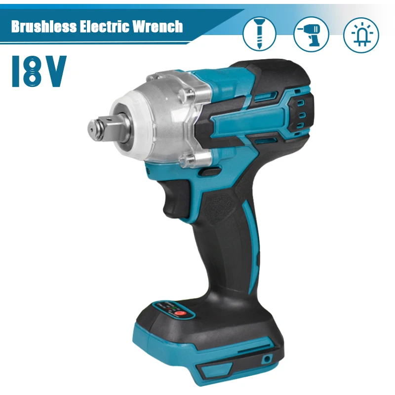 18V 520Nm Brushless Cordless Electric Impact Wrench Rechargeable 1/2 Socket Wrench Power Tools Compatible for Makita 18V Battery
18V 520Nm Brushless Cordless Electric Impact Wrench Rechargeable 1/2 Socket Wrench Power Tools Compatible for Makita 18V Battery