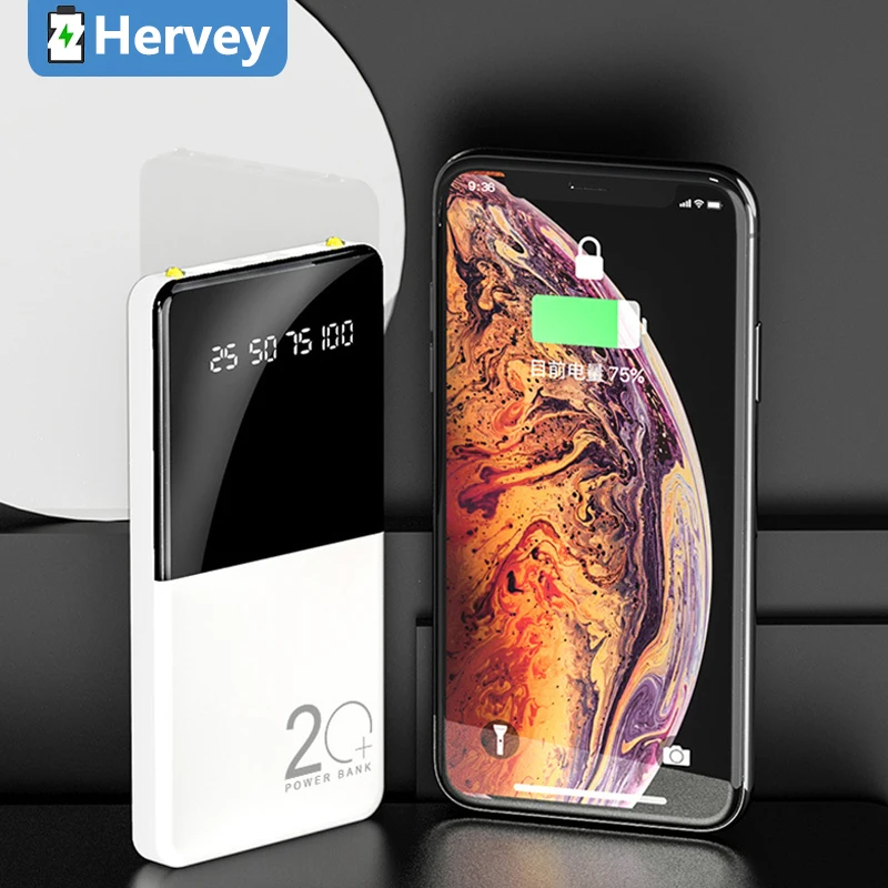 Power Bank Portable Charger Mirror Screen LED Digital Display 20000mAh Powerbank External Battery Pack Poverbank For All Phones
Power Bank Portable Charger Mirror Screen LED Digital Display 20000mAh Powerbank External Battery Pack Poverbank For All Phones
