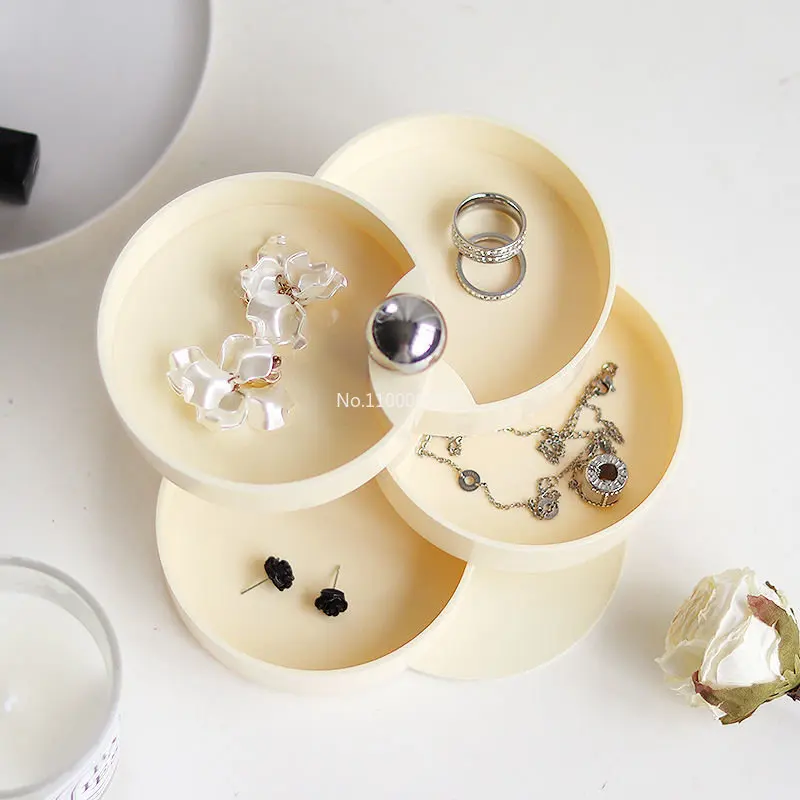 Nordic ins-style tabletop can rotate multi-layer storage box jewelry miscellaneous tray girl cute cream white ring Jewelry Box
Nordic ins-style tabletop can rotate multi-layer storage box jewelry miscellaneous tray girl cute cream white ring Jewelry Box