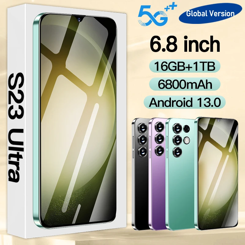 2023 new s23 ultra 5g smartphone phone 16G+1TB cellphones 6.8inch hd screen cell phone camera mobile phone unlocked Phone
2023 new s23 ultra 5g smartphone phone 16G+1TB cellphones 6.8inch hd screen cell phone camera mobile phone unlocked Phone