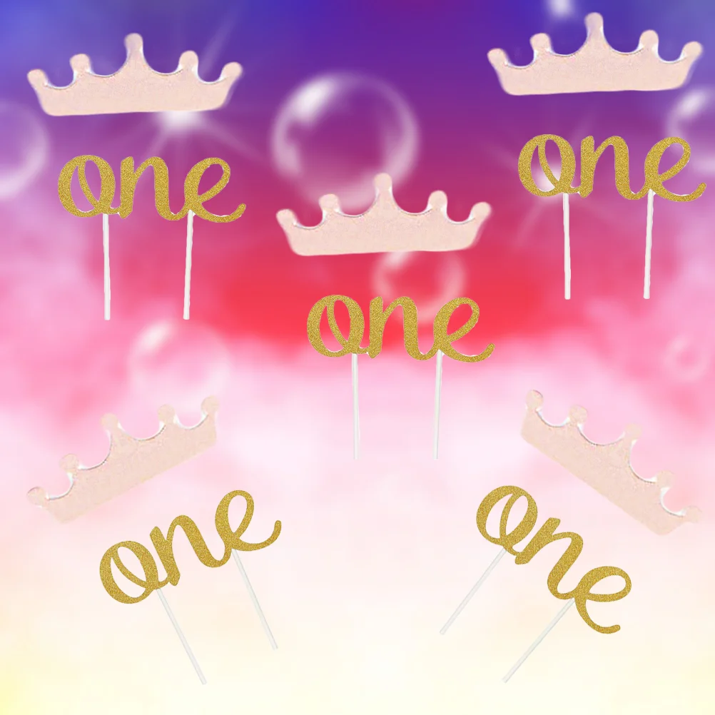20pcs Paper Pink Crowns and 20pcs Glittle Gold One Cake 1st First Birthday Cake Topper Beautiful Decoration in Cursive
20pcs Paper Pink Crowns and 20pcs Glittle Gold One Cake 1st First Birthday Cake Topper Beautiful Decoration in Cursive