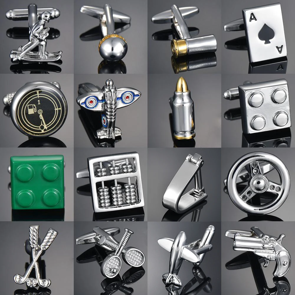 Wholesale Copper Men's French Shirt Cufflinks Button Gadget/Abacus/Small Tool Hammer Knife Golf Rocket Cufflinks 1 Pair Jewelry
Wholesale Copper Men's French Shirt Cufflinks Button Gadget/Abacus/Small Tool Hammer Knife Golf Rocket Cufflinks 1 Pair Jewelry