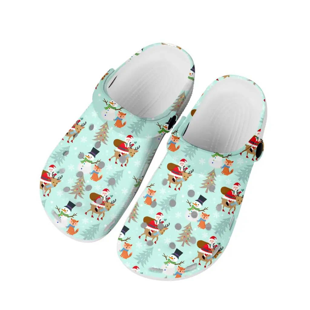 

Snowman Merry Christmas Snowflake Home Clogs Custom Water Shoes Mens Womens Teenager Garden Clog Beach Hole High Quality Slipper