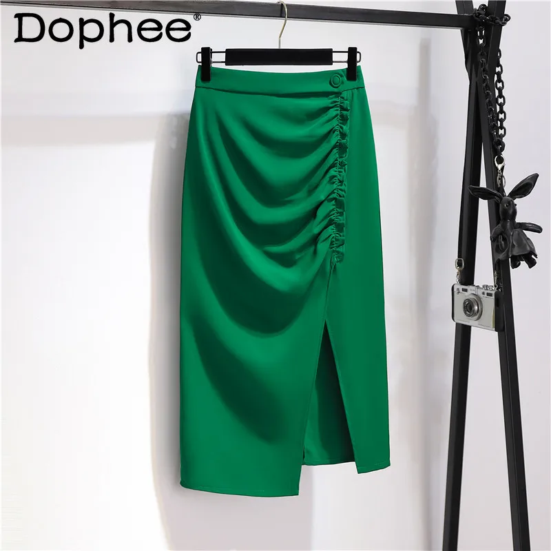 Fashion Irregular Slit Pleated Skirt Women 2022 Spring New Mid-Length High Waist Solid A- Line Hip Skirt Office Ladies Skirts
Fashion Irregular Slit Pleated Skirt Women 2022 Spring New Mid-Length High Waist Solid A- Line Hip Skirt Office Ladies Skirts