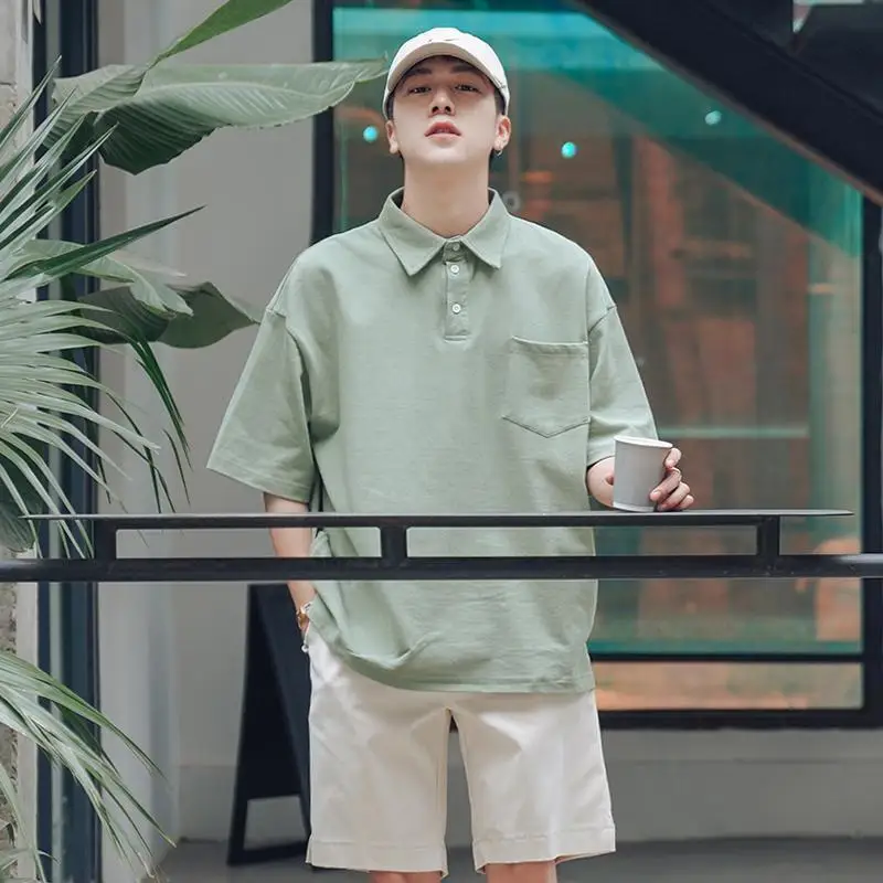 Valerio 2022 new short sleeved T-shirt, men's trend blouse, super tiktok, boy, pure color pocket, half sleeves, Polo shirt, male
Valerio 2022 new short sleeved T-shirt, men's trend blouse, super tiktok, boy, pure color pocket, half sleeves, Polo shirt, male