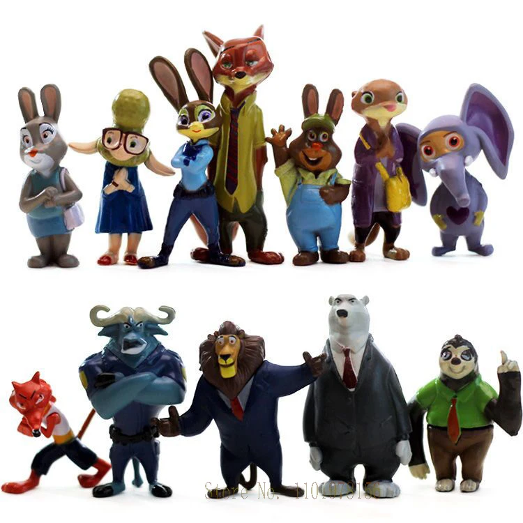 12pcs/set Disney crazy animal city anime character model hand-made toy doll toys for children action figure toys
12pcs/set Disney crazy animal city anime character model hand-made toy doll toys for children action figure toys