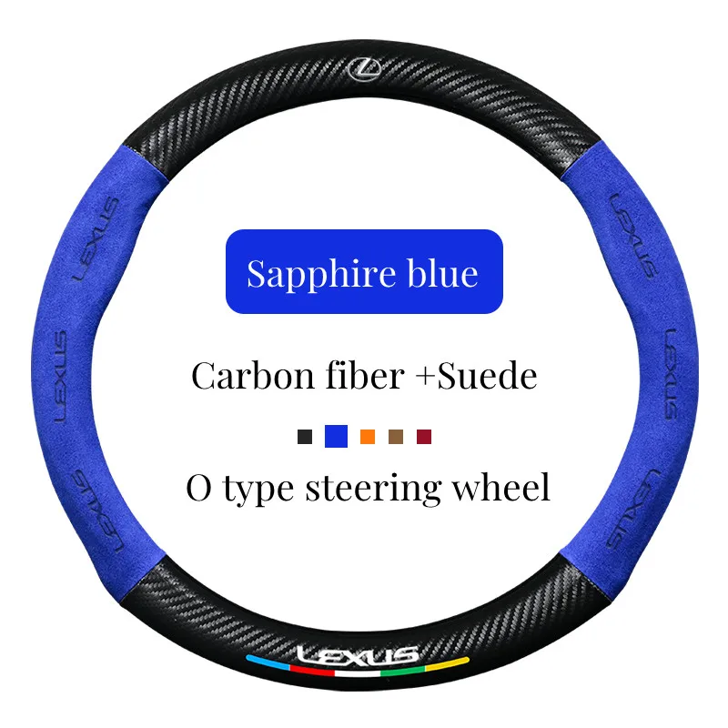 New Auto Suede Carbon Fiber Steering Wheel Cover Non-slip Suitable For Lexus CT IS GS RZ GX LS LX CL HS Car Interior Accessories
New Auto Suede Carbon Fiber Steering Wheel Cover Non-slip Suitable For Lexus CT IS GS RZ GX LS LX CL HS Car Interior Accessories