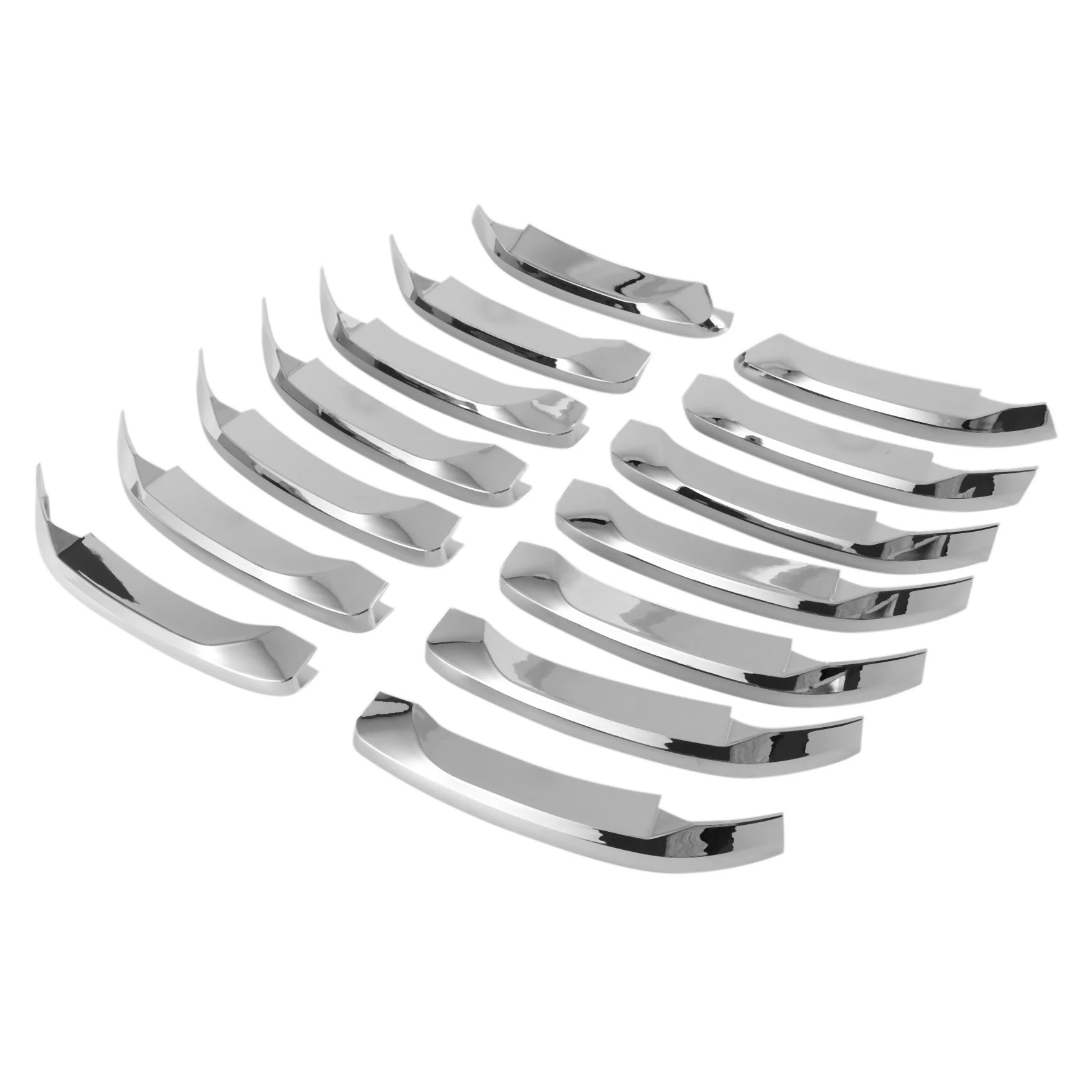 

14Pcs Car Chrome Front Grill Decoration Strips Cover Trim for-BMW X1 F48 2016-2019 Accessories