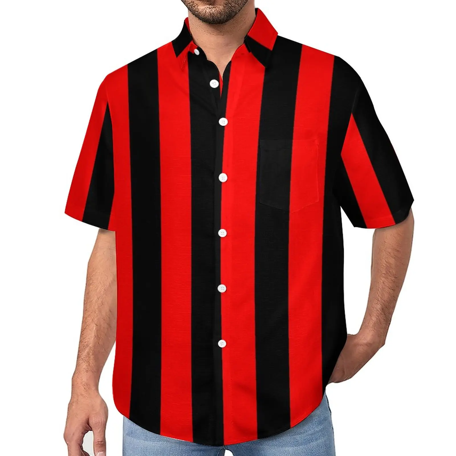 Vertical Striped Casual Shirt National Flag Vacation Loose Shirt Hawaiian Fashion Blouses Short-Sleeve Design Oversized Top
Vertical Striped Casual Shirt National Flag Vacation Loose Shirt Hawaiian Fashion Blouses Short-Sleeve Design Oversized Top