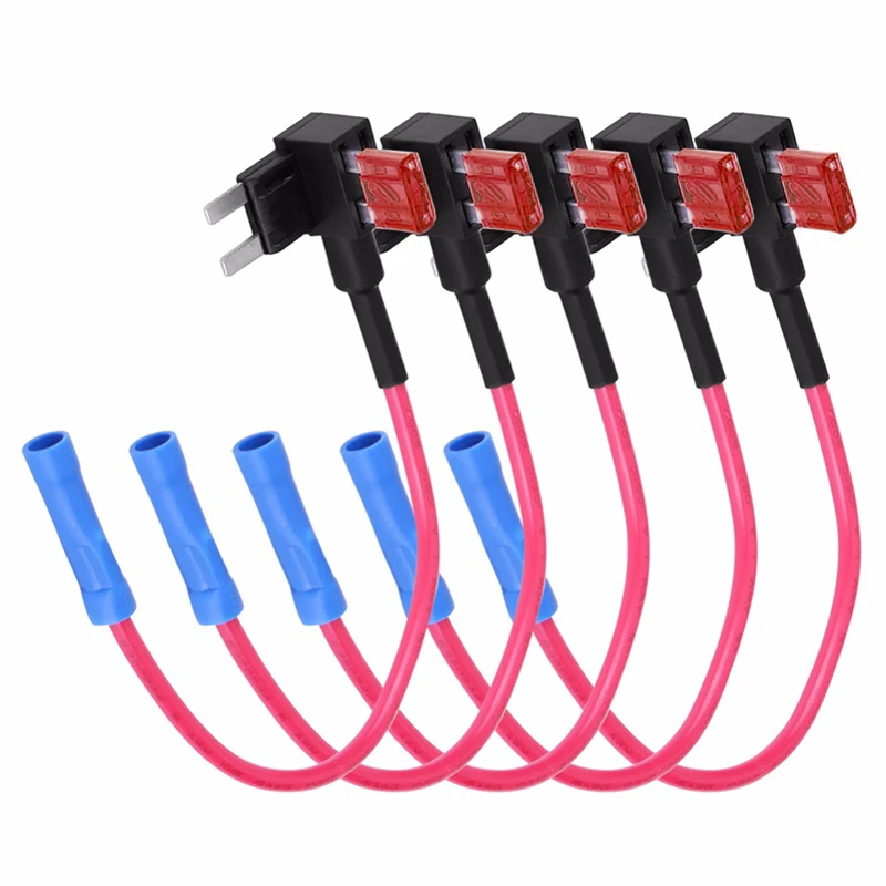 5Pcs 12V Car Fuse Holder Add-a-circuit Adapter With Mini Standard ATM APM Back Fuses Tap With 5pcs Mini Blades
5Pcs 12V Car Fuse Holder Add-a-circuit Adapter With Mini Standard ATM APM Back Fuses Tap With 5pcs Mini Blades