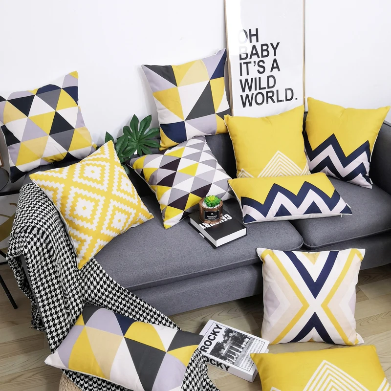 Nordic Yellow Stripe Geometric Pillow Cover Triangle Grey Black Pillow Case Christmas Home Decorative Office Decor Sofa Cushion
Nordic Yellow Stripe Geometric Pillow Cover Triangle Grey Black Pillow Case Christmas Home Decorative Office Decor Sofa Cushion