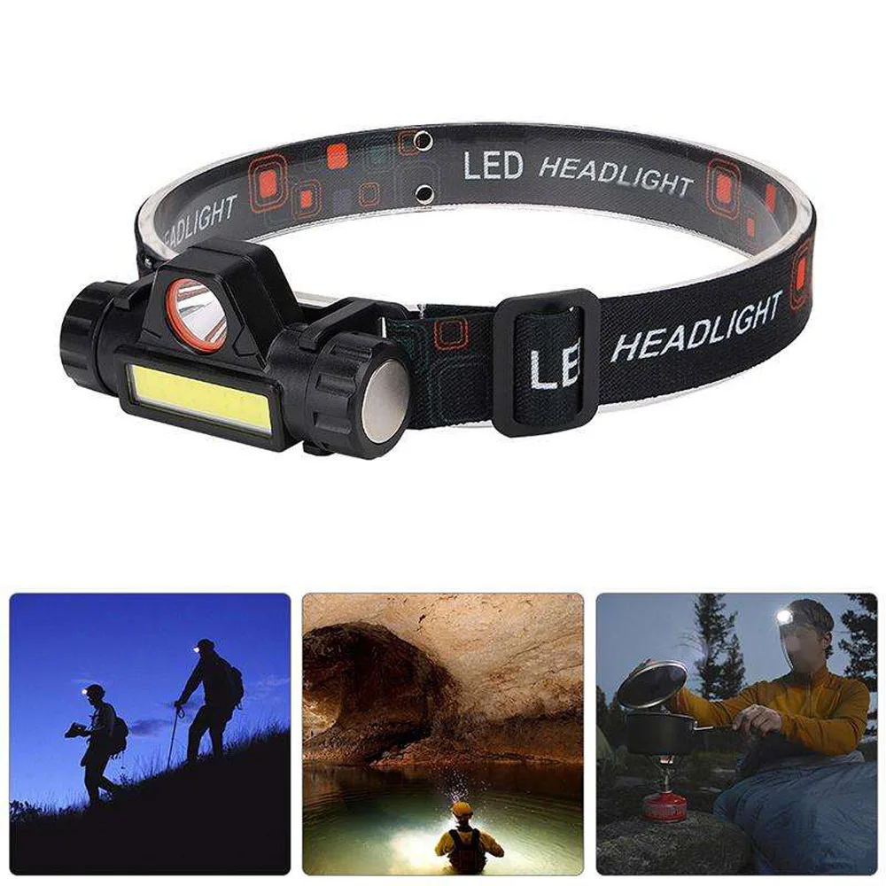 Portable mini Powerful LED Headlamp XPE+COB USB Rechargeable Headlight Built-in Battery Waterproof Head Torch Head Lamp
Portable mini Powerful LED Headlamp XPE+COB USB Rechargeable Headlight Built-in Battery Waterproof Head Torch Head Lamp