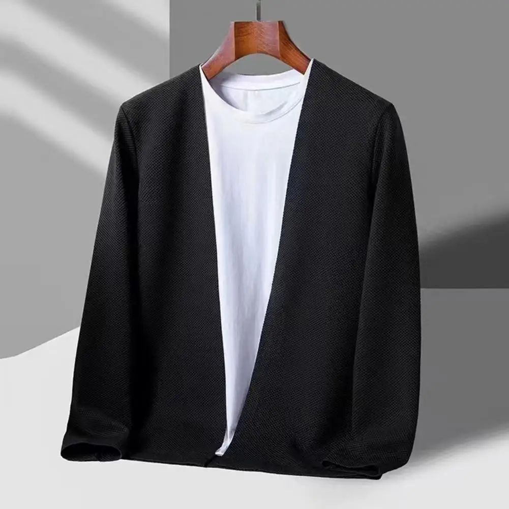 Men Solid Color Coat Spring Men Jacket Stylish Men's Spring Fall Cardigan Solid Color Long Sleeve Elastic Open Stitch for Thin
Men Solid Color Coat Spring Men Jacket Stylish Men's Spring Fall Cardigan Solid Color Long Sleeve Elastic Open Stitch for Thin