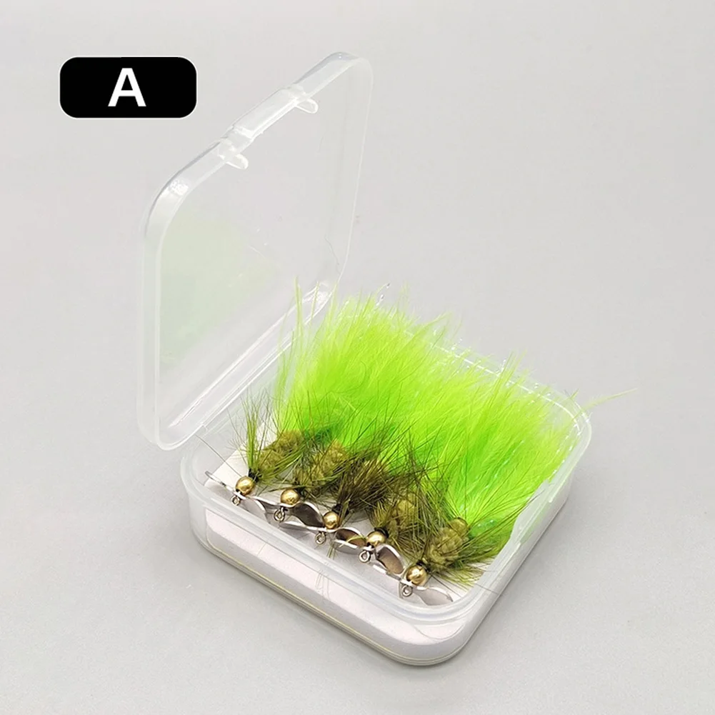 1 Box Rotating Spinner Sequins Fishing Lure Fly Fishing Lure Propeller Swim Bait With Feather Fishing Tackle Artificial Lures
1 Box Rotating Spinner Sequins Fishing Lure Fly Fishing Lure Propeller Swim Bait With Feather Fishing Tackle Artificial Lures