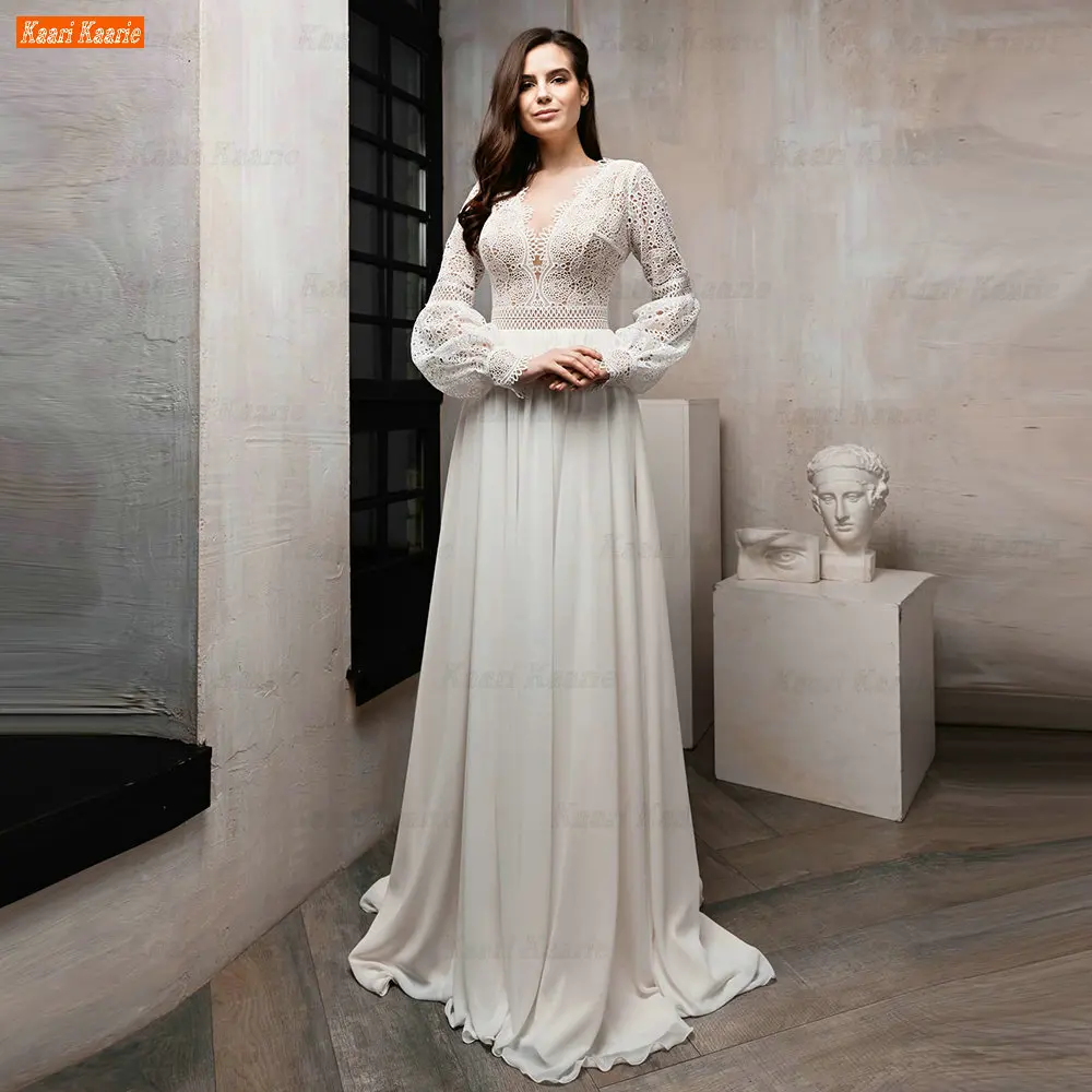 Сексуальные свадебные платья с V-образным вырезом для женщин, свадебные платья, ТРАПЕЦИЕВИДНОЕ шифоновое платье принцессы, с длинными рукав... 
Сексуальные свадебные платья с V-образным вырезом для женщин, свадебные платья, ТРАПЕЦИЕВИДНОЕ шифоновое платье принцессы, с длинными рукав...