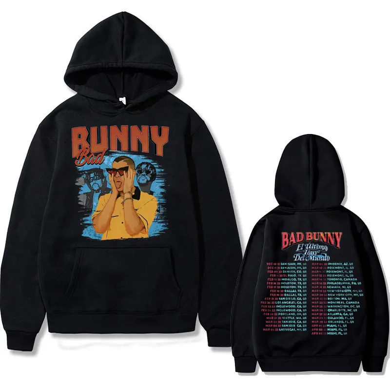 Hip Hop Rapper Bad Bunny Portrait Double Sided Graphics Print Hoodie Regular Unisex Sweatshirt Men Women Fashion Cotton Hoodies
Hip Hop Rapper Bad Bunny Portrait Double Sided Graphics Print Hoodie Regular Unisex Sweatshirt Men Women Fashion Cotton Hoodies