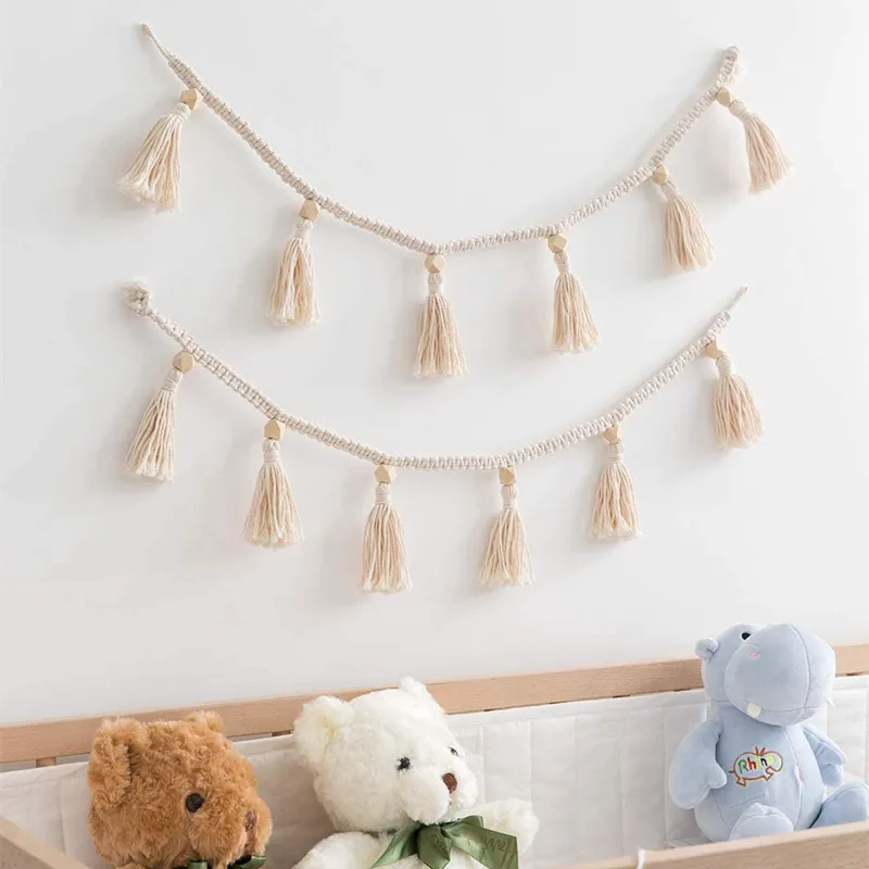 DIY Children's Room Decoration Bohemian Tassel Wreath String Baby Nordic Basket Banner Kindergarten Decoration Photo Props
DIY Children's Room Decoration Bohemian Tassel Wreath String Baby Nordic Basket Banner Kindergarten Decoration Photo Props