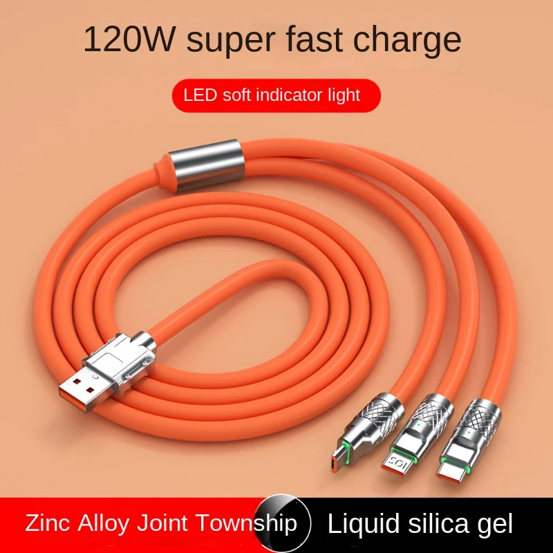 120W Passenger One Drag Three Data Cable Suitable For Huawei Android Apple Three-in-one Fast Charge Mobile Phone Data Cable
120W Passenger One Drag Three Data Cable Suitable For Huawei Android Apple Three-in-one Fast Charge Mobile Phone Data Cable