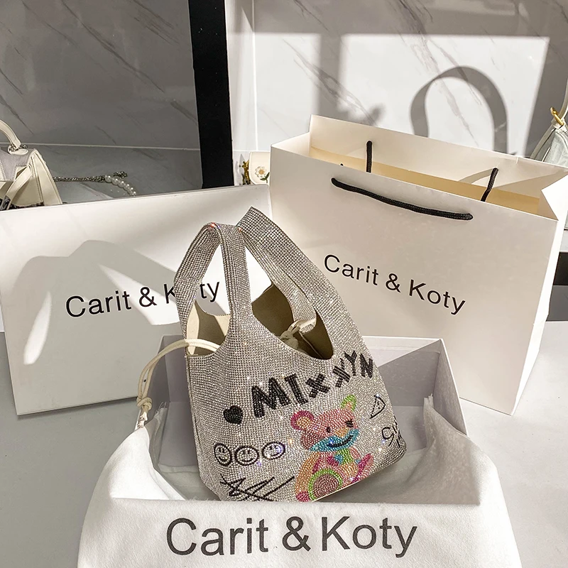 New Trendy Original Design Bear Cartoon Handbag Rhinestone Diamond Bling Bag Women Clutch Purse Evening Bag Ladies Shoulder Bag
New Trendy Original Design Bear Cartoon Handbag Rhinestone Diamond Bling Bag Women Clutch Purse Evening Bag Ladies Shoulder Bag