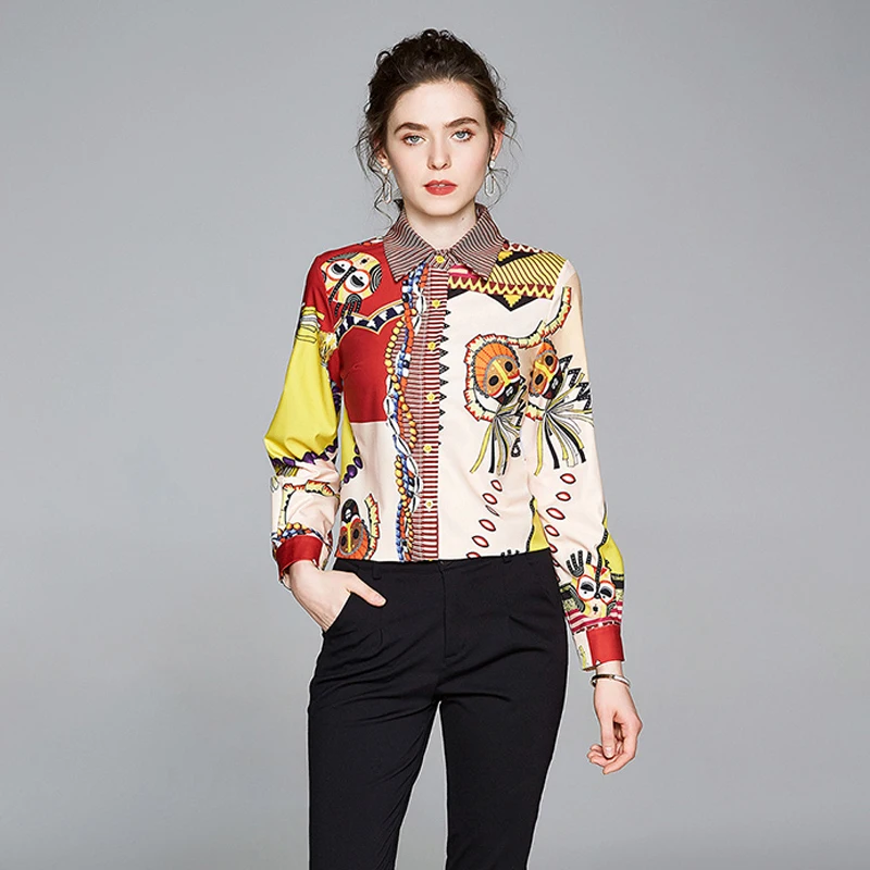 Print Women's Blouse Loose Polo Girl's Shirt Summer Season Long Sleeve Top Fashion Casual Clothing Lady Blusas Female Clothing
Print Women's Blouse Loose Polo Girl's Shirt Summer Season Long Sleeve Top Fashion Casual Clothing Lady Blusas Female Clothing