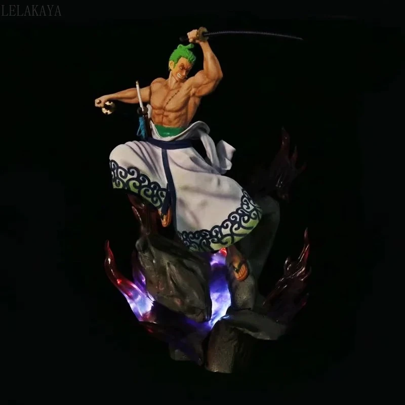 Anime One Piece 35cm Roronoa Zoro Combat Ver. PVC Action Figure Luminous GK Statue Land of Wano Country Zoro Figure Model Toys
Anime One Piece 35cm Roronoa Zoro Combat Ver. PVC Action Figure Luminous GK Statue Land of Wano Country Zoro Figure Model Toys