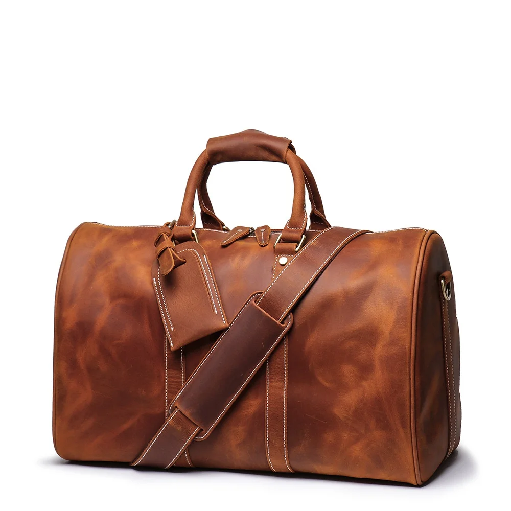 New in Genuine Leather Men Travel Tote Bag Large Capacity Real Cowhide Leather Luggage Bags Duffel Bag Weekend Bag
New in Genuine Leather Men Travel Tote Bag Large Capacity Real Cowhide Leather Luggage Bags Duffel Bag Weekend Bag